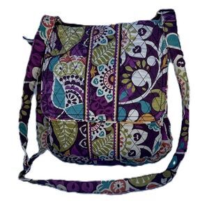 Retired Vera Bradley Crossbody Messenger Bag Plum Crazy